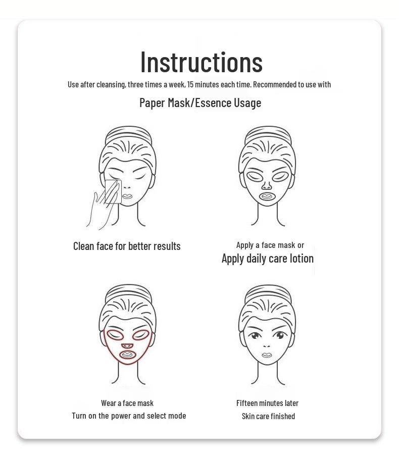 Rechargeable LED Beauty Face Mask: Seven-Color Photon Skin Rejuvenation Mask Device