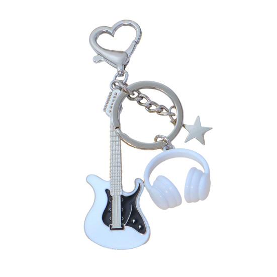 Yousheng Keychain Pendant, Electric Guitar Shape Key Holder with Metal Lobster Clasp, Music-Themed Gift for Rock Lovers And Students