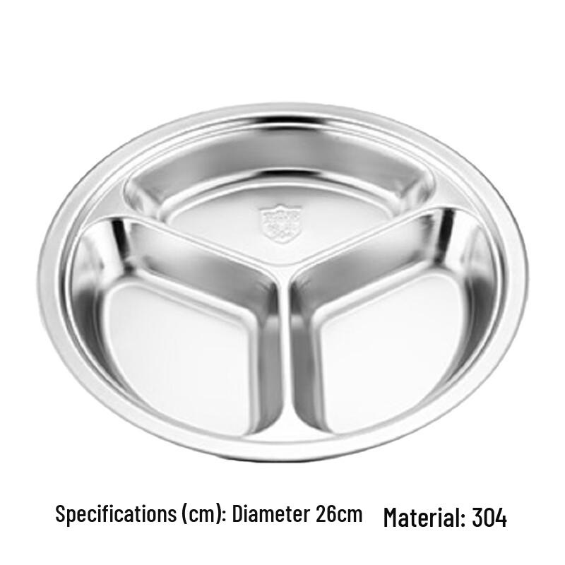 Verdicktes 304 Edelstahl Kantinen-Tablett mit Fächern