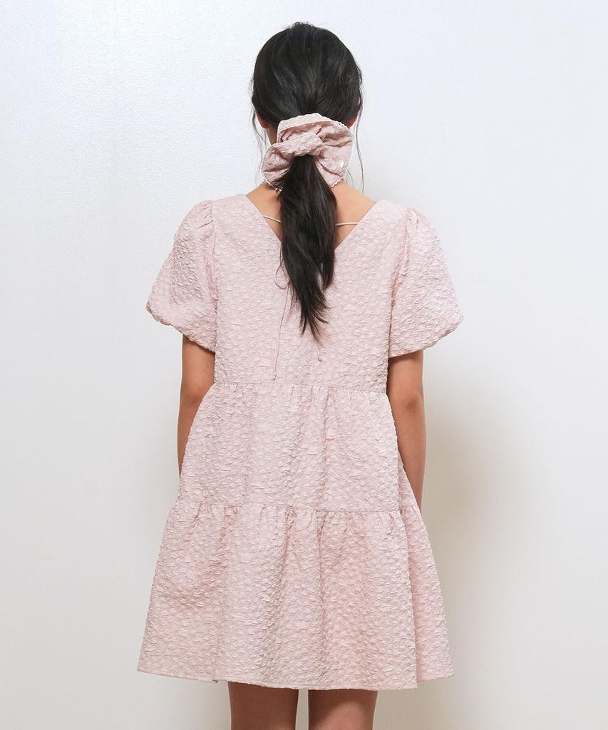 General Idea Wrinkle Volume Puff Dress [Pink] / Wbe2L15503