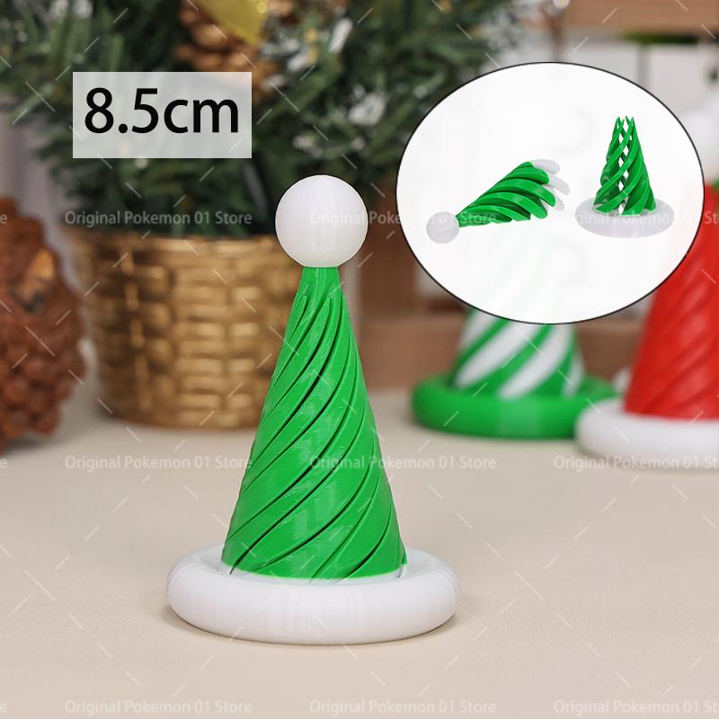 3D Printed Spiral Cone Toy Impossible Pyramid Gourd Christmas Hat Pass Through Sculpture Pyramid Toy Mini Vortex Thread Illusion
