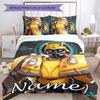 3pcs Custom Name Bumblebee Bedding Set Duvet Cover Closure Includes 1 Duvet Cover & 2 Pillowcases for All Seasons Bedroom Decor