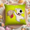 Pikpaka F-Family Funny Guy Cushion Cover Plush Fabric Soft Double-Sided Printed Sofa Warm Winter Home Gift Pillow Cover