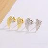 [ZYAS]Fashion Unique Personality Wing Ear Bone Nail Earrings For Women Jewelry Accessries Gifts