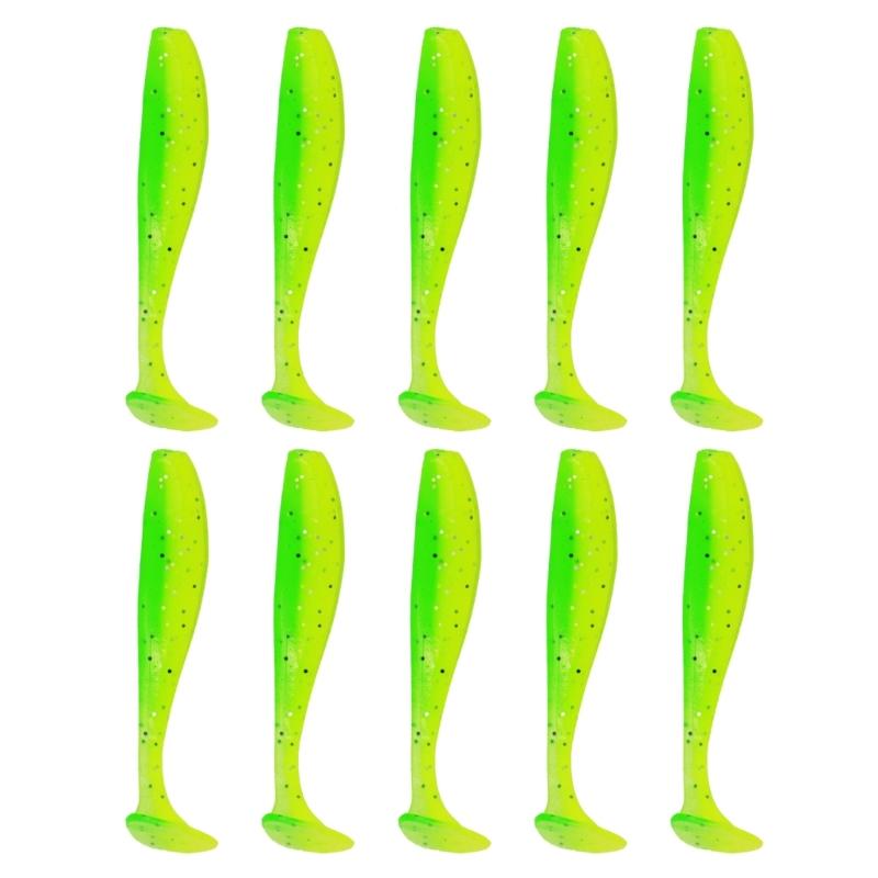 10Pcs Soft Lures Worm Baits Small Fishes Tail Swimbaits Lures Fishing Baits