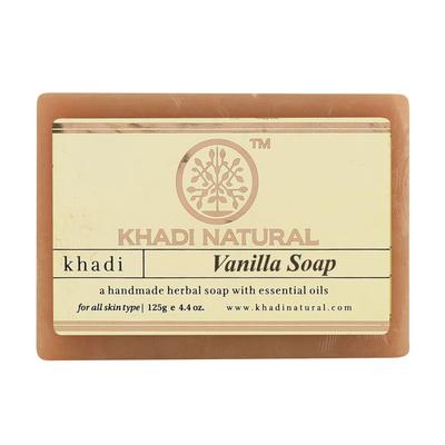 Savon artisanal naturel à la vanille: pour peaux à problèmes (125g), Savon Vanille Fait Main Khadi Naturel