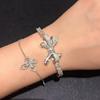 Temperament high sense zircon bow splicing bracelet Internet celebrity new ins light luxury jewelry wholesale women