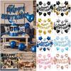 Latex/Aluminum Film Happy Birthday Balloon Garland Kit Heart Star Balloon Wall Backdrop  Birthday