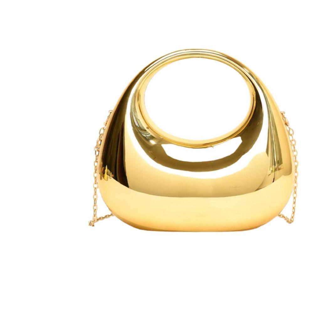 Elegante Acrylketten-Umhängetasche - Vielseitiges Knödeldesign