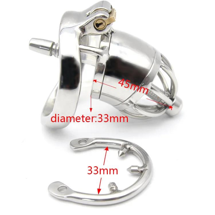 Stainless Steel Male Chastity Cock Cage Urethral Lock Penis Ring Dick Bondage Belt Sounds Catheter Erotic Sex Toys for Men 18+