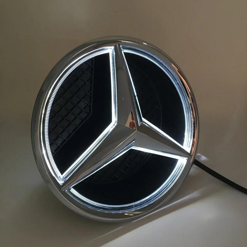 Mercedes Benz Amg W447 V-class VITO W204 W212 glk c63 White Blue Red Light Car Front Grilled Star Emblem LED Illuminated Logo PO6