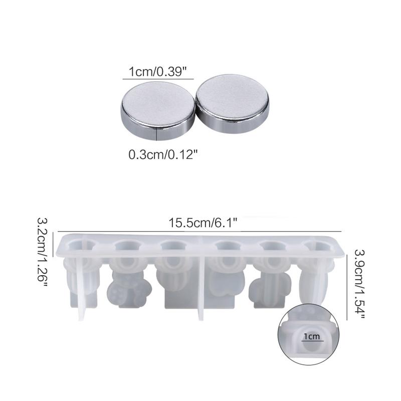 Cactus Refrigerator Sticker Silicone Mold Cute Magnets Decorative Refrigerator Magnets for Whiteboard and Fridge