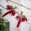 Realistic Glitter Christmas Bird Ornaments Glitter Feather Simulation Bird Decor Handmade Simulate Christmas Tree Decoration