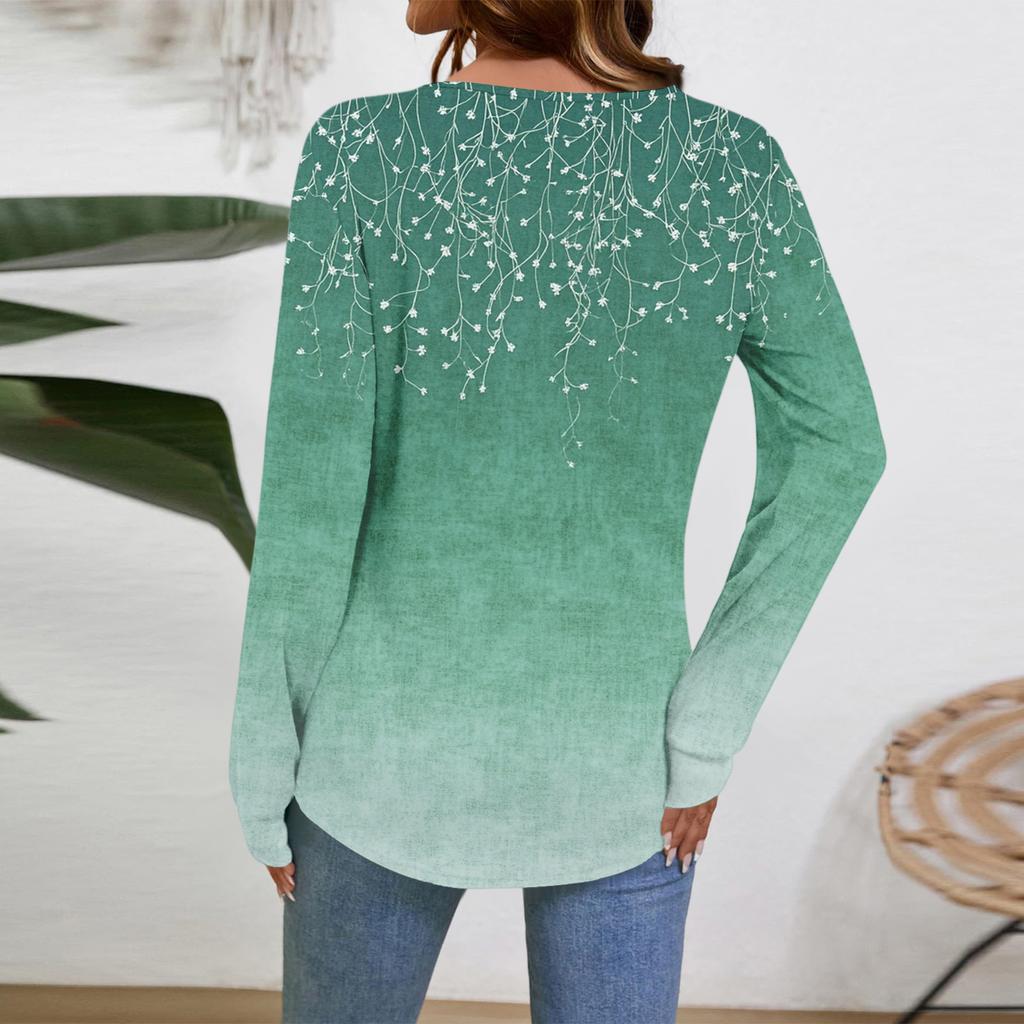 Women Long Sleeve Tops Dressy Casual V Neck Tshirts Basics Tee Vacation Fall Fashion Clothes