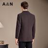 Antonio Men's 70% Wool Luxury Business Overcoat with Detachable Down Liner