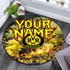 Custom Name,Dortmund BVB Pattern Round rug,Carpet Rug for Living Room Bedroom Playroom ,Non-slip Floor Mat,Holiday Gifts and Birthday Gifts.