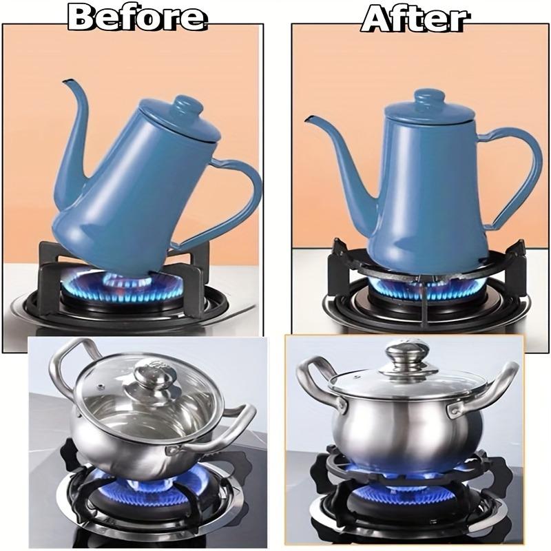 Gas Stove Rack Accessories Heavy Duty Carbon Steel Stove Stabilizer for Woks Pots Non-slip Universal Burner for Moka for Gas
