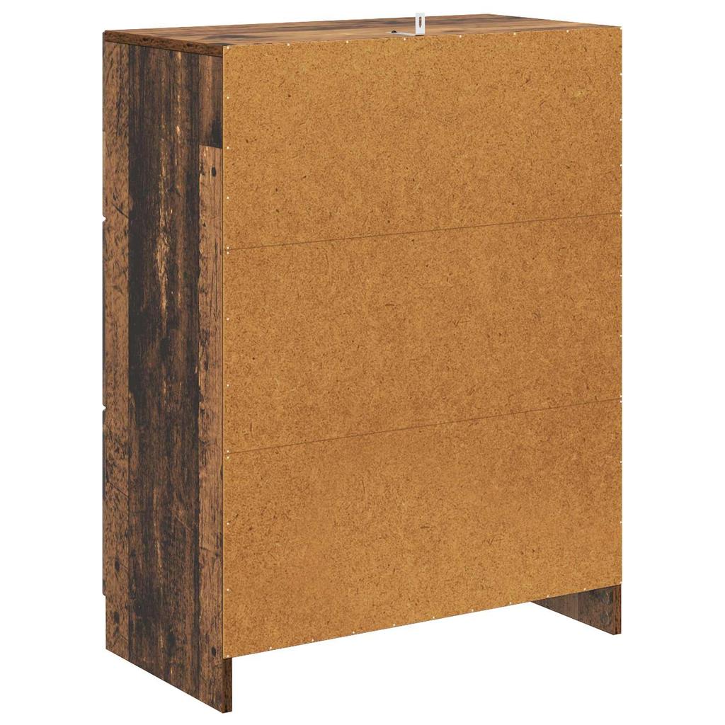 Vintage Style Drawer Cabinet Reclaimed Wood Look 66 x 34.5 x 87 cm Particleboard