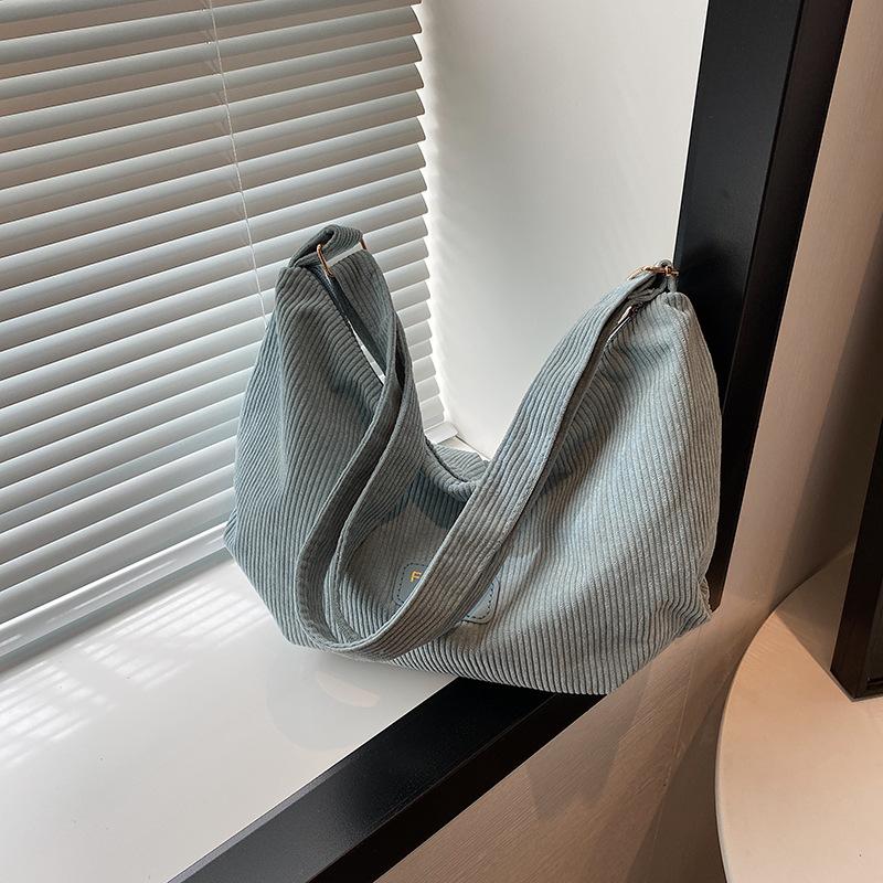 Women's Bag Crossbody Bag Corduroy Dumpling Bag New Shoulder Bag Stylish and Simple Bag Large Capacity