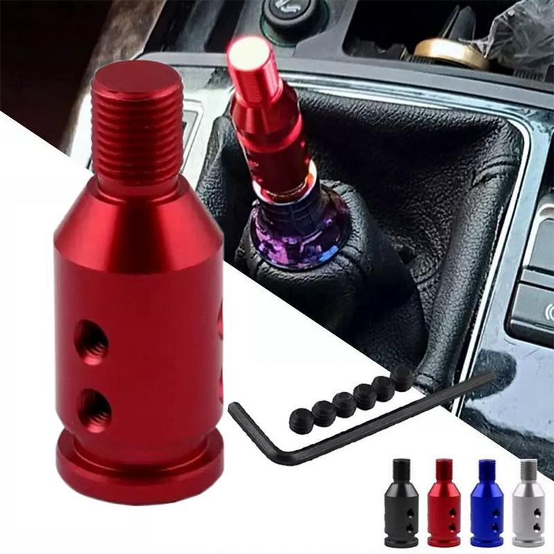 Universal Car Auto Aluminum Gear Shift Knob Adapter For Non Threaded Shifters