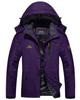 TACVASEN Casual Windproof Mountain Parka with Fleece and Winter Jacket for and Dark Size M Women's Lining, Waterproof, Hiking, Skiing, Winter, Purple,