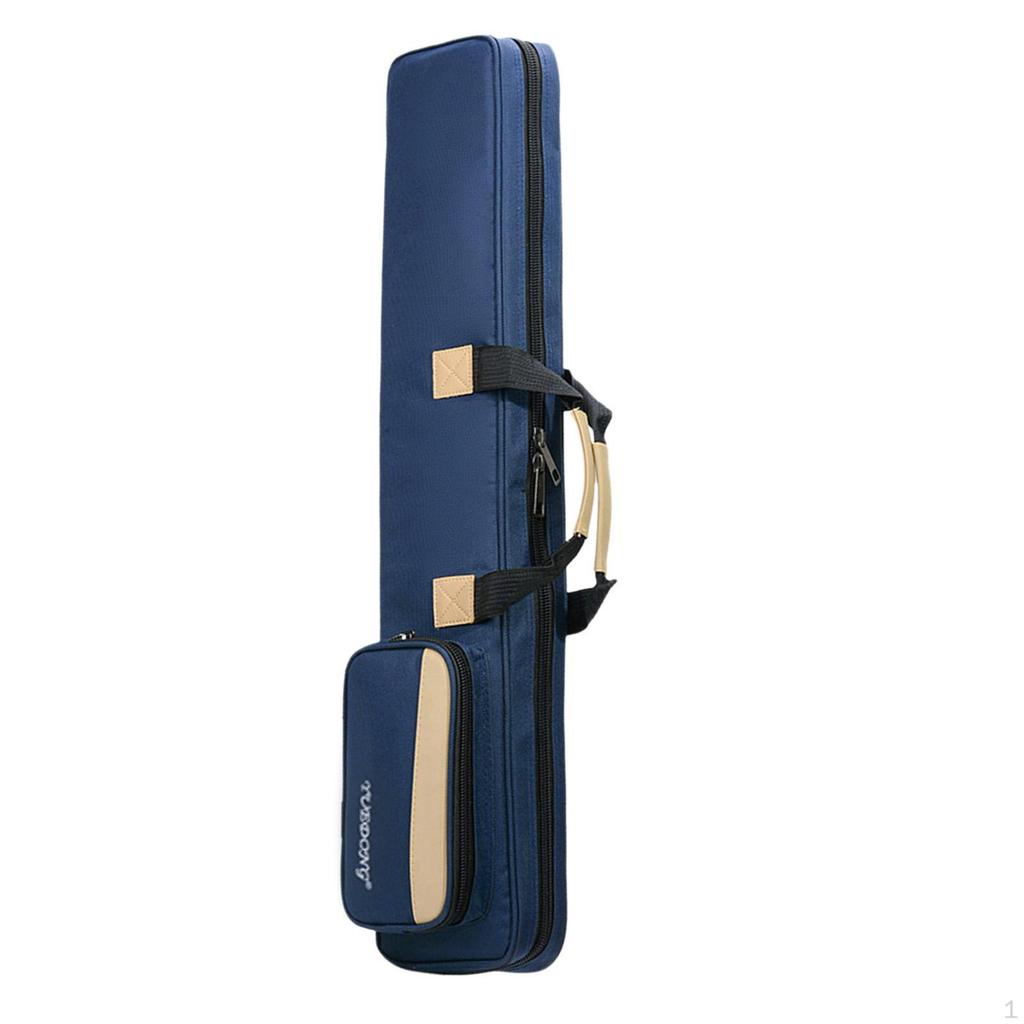 Flute Carry Bag Carrying Handle Accessories Can Hold 7 Flutes with Side Pocket Adjustable Shoulder
