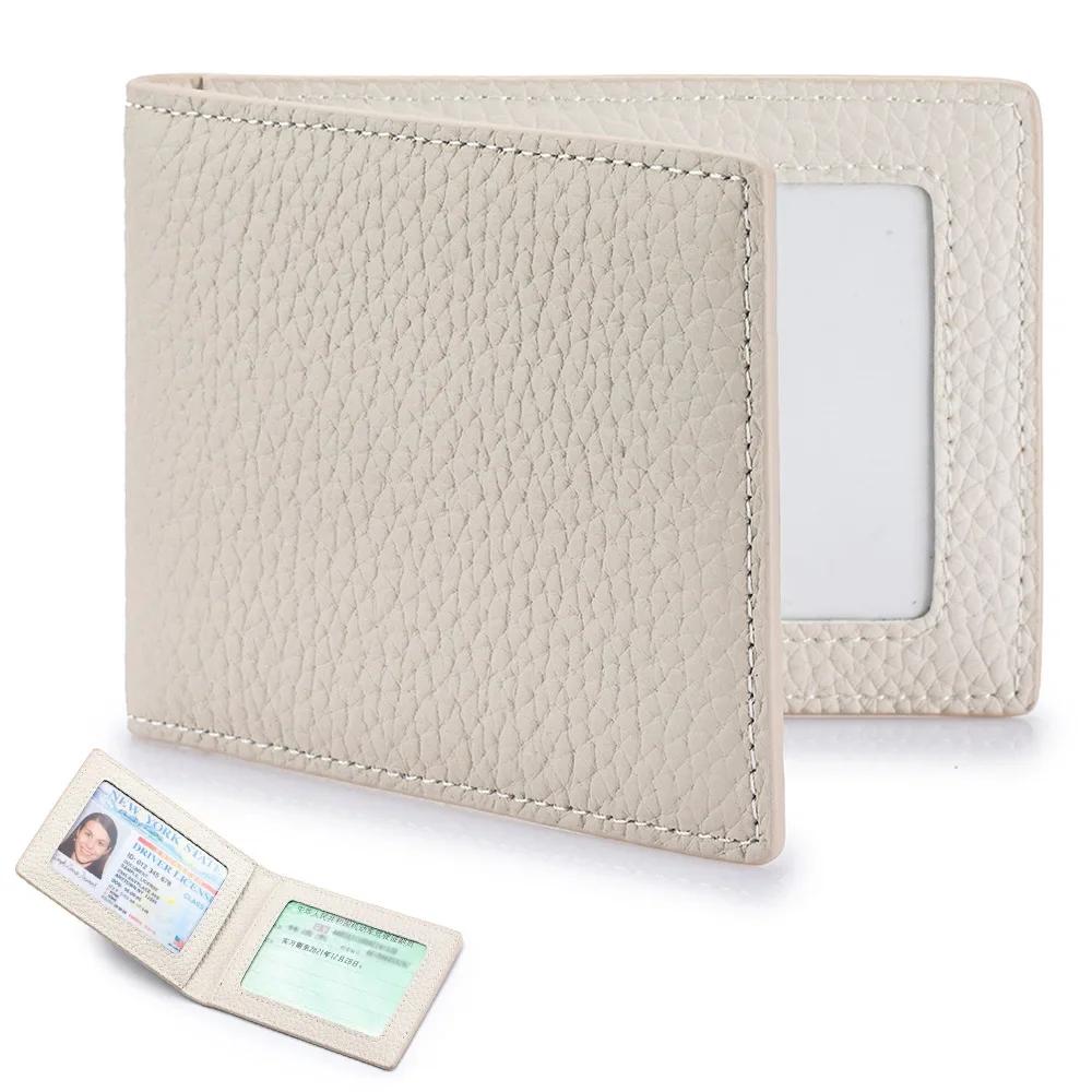 Echtes Leder Auto Führerschein Kreditkartentasche Hülle Halter Geldbörse Brieftasche für Fahrzeugzertifikat