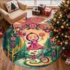 Masha and the Bear Pattern Round Rug, Indoor/Outdoor Mat, for Picnic, Gameroom, Bedroom, Office, Living Room, Home Decor Carpet, Birthday Gift
