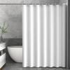 Modern Simple Pure White Shower Curtain PEVA Material Is Easy To Clean Suitable for Bathroom Privacy and Decoration