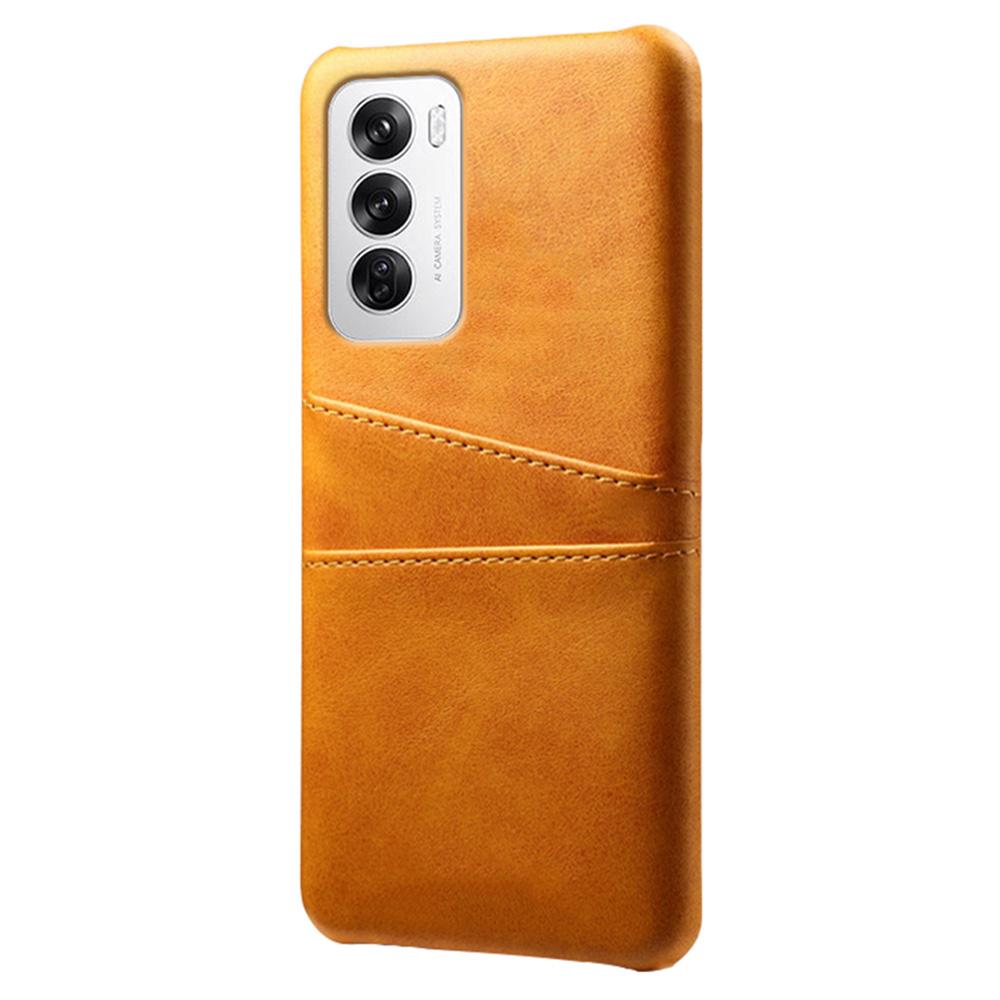 For Oppo Reno12 5G (Global) Case Dual Card Slots PU Leather+Hard PC Phone Cover