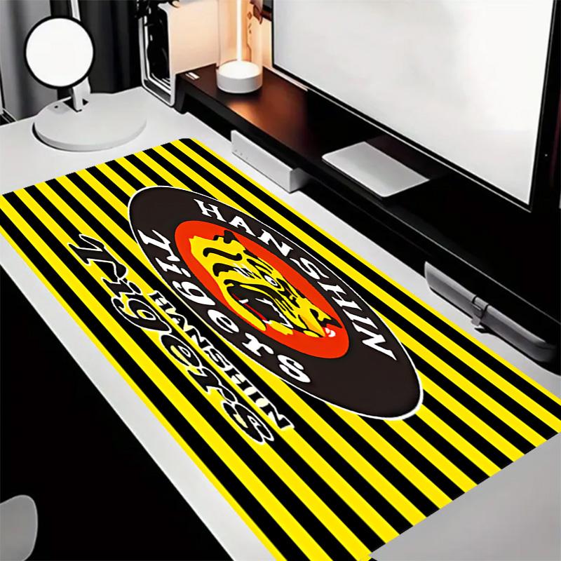 Hanshin Tigers logo Theme Premium Non-slip Mouse Pad with Stitched Edges,Durable Rubber Material,for Desktop & Gaming Great Gifts