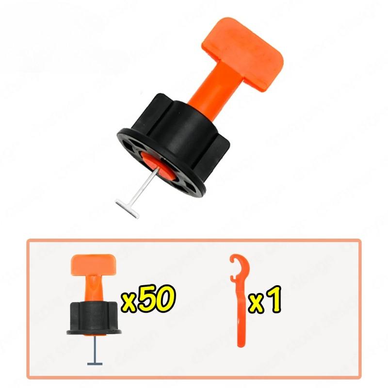 

51Pcs Floor Tile Leveling System Clips Spacers Porcelain Ceramic Leveler Kit For Tile Laying Wall Fixing Construction Tools