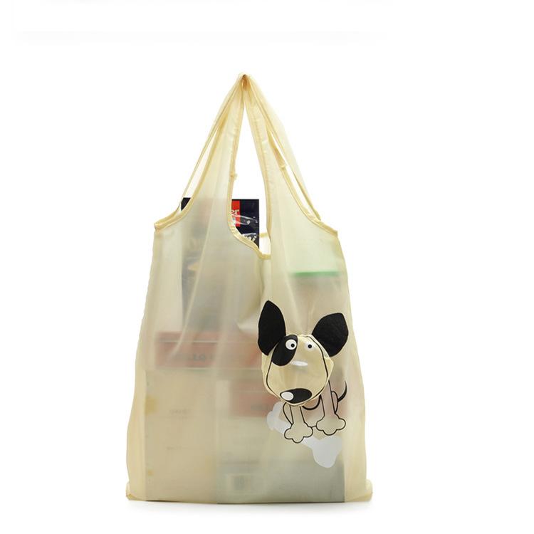 Eco-friendly Foldable Cartoon Puppy Shopping Bag with Custom Logo Option