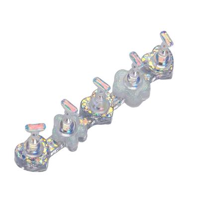 Suportes de Prática para Nail Art em Resina Suportes Magnéticos para Pontas de Unha Suportes de Exibição para Treinamento de Unhas de Dedo Suportes de Cristal para Unhas DIY