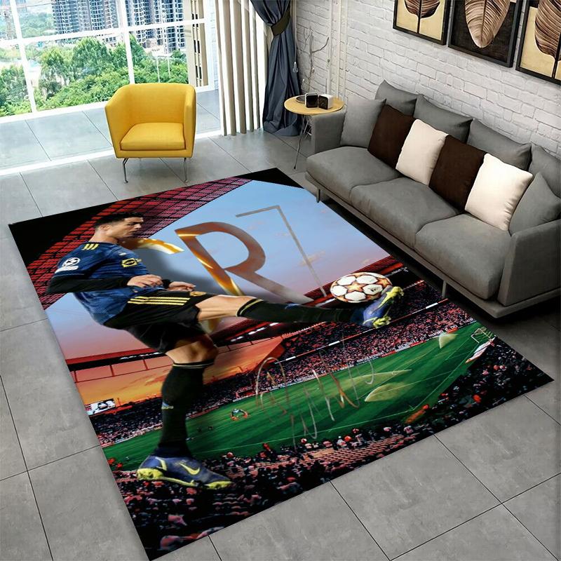 CR15 Goat R-Ronaldo Football Star Carpet Rug for Playroom Bedroom Living Room Sofa Home Decor,kids Area Rug Non-slip Floor Mat