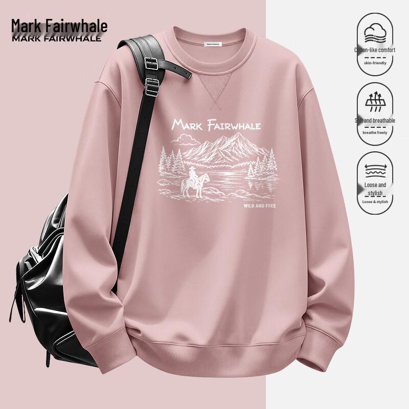 Mark Fairwhale Men's Oversized Graphic Pullover Sweatshirt