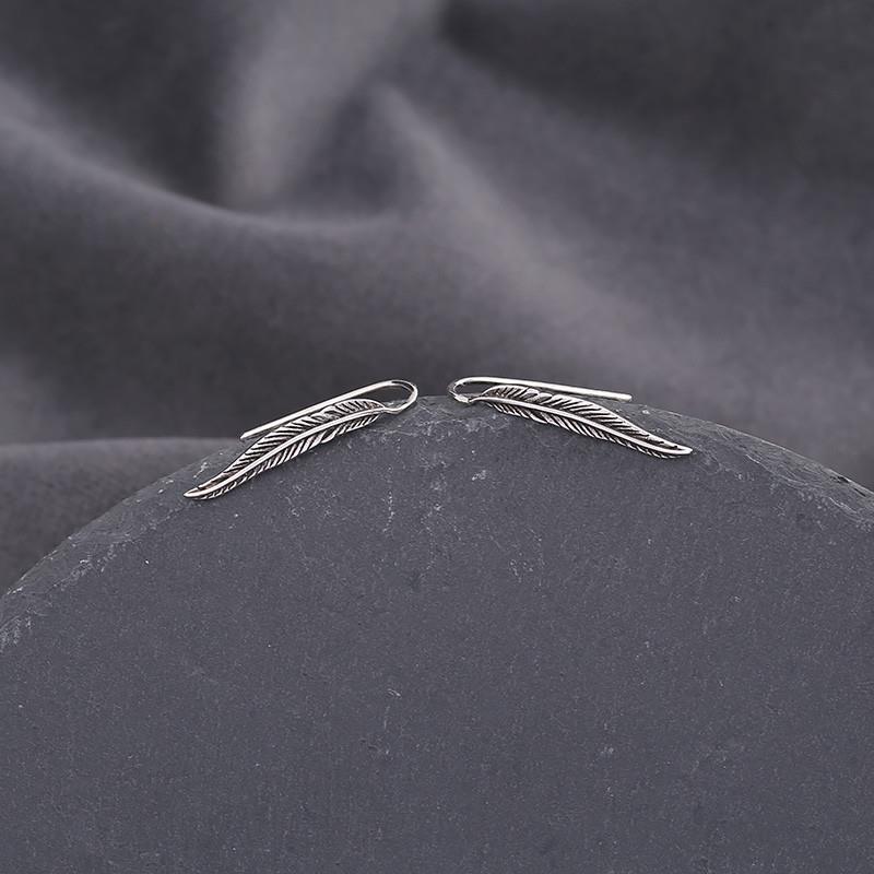 Stud Ins Men'S Personality Trend Leaf U-Shaped Earrings Fall And Winter Fashion To Do Old Vintage Featheearrings