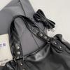 Borsa a Spalla Morbida in PU ad Alta Capacità Borsa Hobo Monocolore Borsa a Mano Vintage per Uso Quotidiano