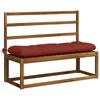 Bench Cushion VIANEN 100percent  Polyester Red 110 x 40 x 12 cm
