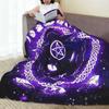 Halloween Cat With Moon Anime Satanic  Blanket Fleece Sofa Throw Blanket Multi-function for Couch Bedding Travel Throws Quilt