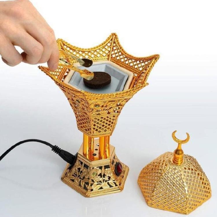 Elegantní arabské elektrické kadidelnice Zlatá povrchová úprava Zlepšuje atmosféru domova Vysoké teploty