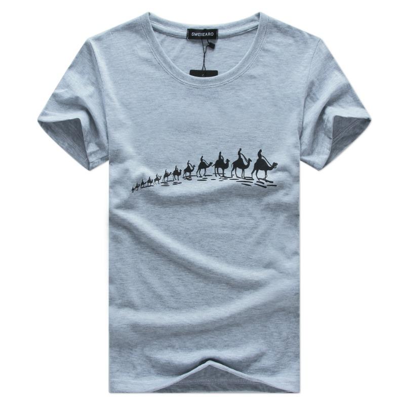 Men's Casual Fashion T-shirt Cotton Men's Short Sleeved T-shirt