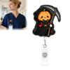 Holiday Badge Accessory Halloween Retractable Reel, Cute Pumpkin And Grim Reaper Design, Acrylic Clip for Nurses Smooth Pull Cord Nurse Doctor Teacher