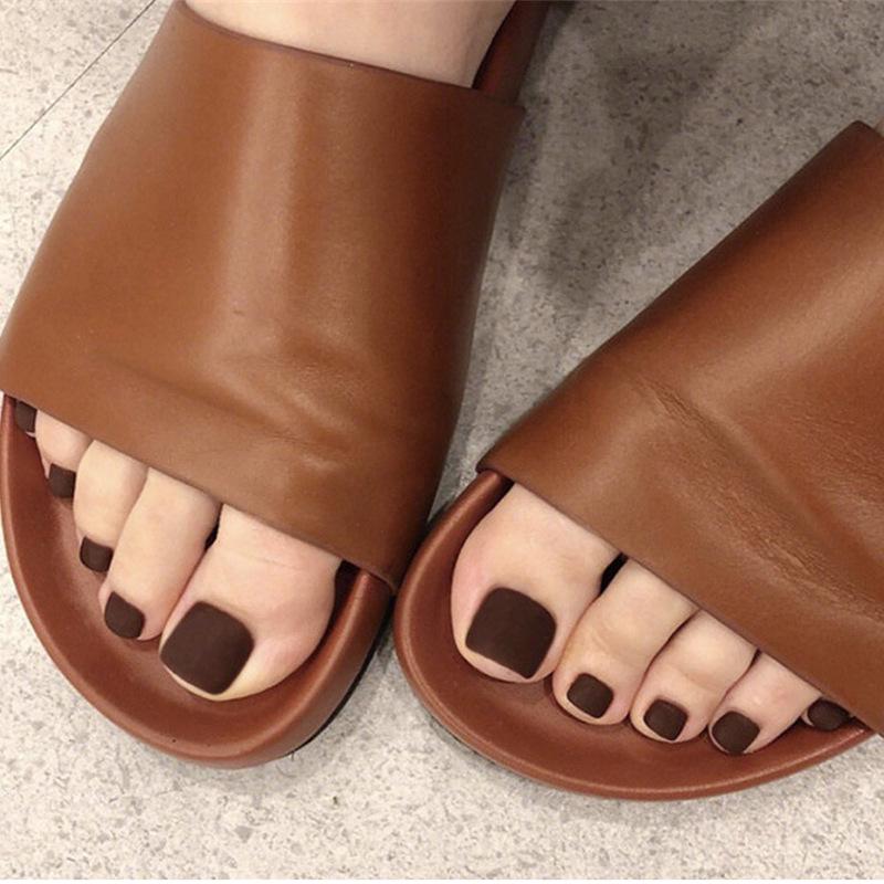 24 Stycken Bärbara Heltäckande Naglar Nagel Naglar Lösnaglar Tånaglar Färdiga Frostade Tånaglar