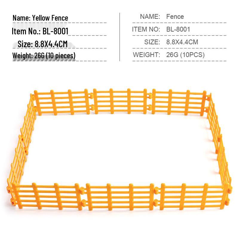 Cross-border Ranch Animal Farm Model Picket Fence Scene Decoration Ornaments