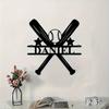 Rustic Metal Football Wall Decal - Custom Name & Helmet Design, Sports Room Decor, Custom Sign, Wall Sculpture