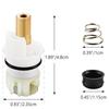Faucet Stem Assembly Repair Parts Replacement Stem Cartridges with Rubber Seat And Spring for Bathtub Sink Shower