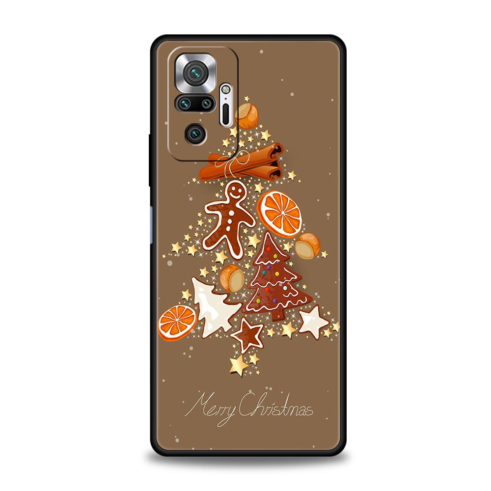 Winter Merry Christmas Phone Case For Redmi Note 10 11 Pro K40 Gaming 11T 9T 7 8 8T 9 8A 9A 9C 9S Pro Soft Shockproof TPU Shell