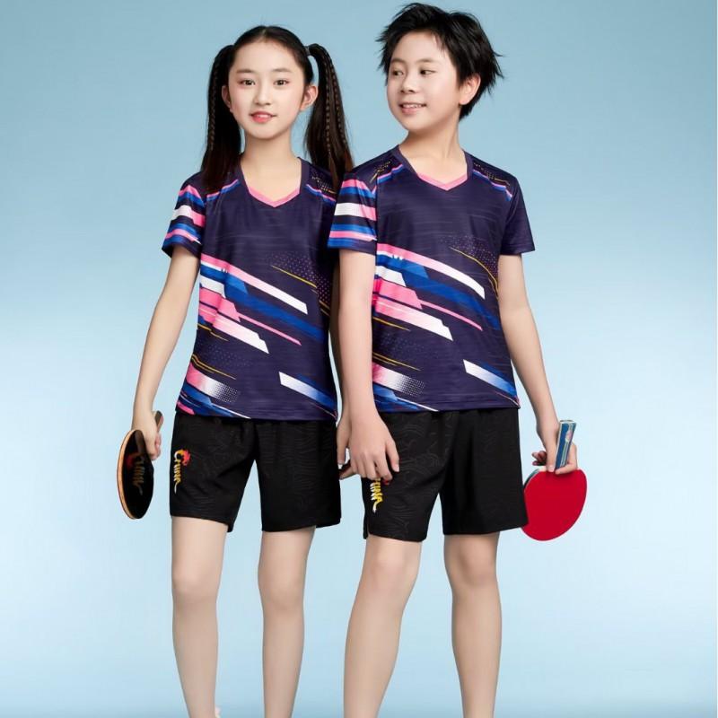 Premium Ice Silk Sports Jersey Badminton Volleyball Table Tennis Breathable Custom Print Unisex Adult Kids