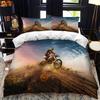 Motorcycle Rider Bedding Set Boys Girls Twin Queen Size Duvet Cover Pillowcase Bed Adult Fashion Home Textileextile